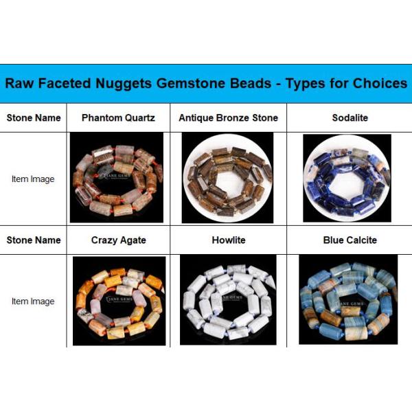 Blue Calcite Howlite Gemstone Bead Strands Crystal Raw Rough Faceted Nuggets for Bracelets