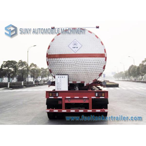 3 Axle 38000L Butyl Acetate Chemical Liquid Tank Trailers With Ellipse Shaped