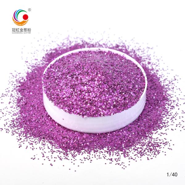 Colored Hex Aluminium Glitter Heat Resistant Purple Powder 0.2mm-1.0mm