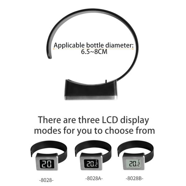 TL8028 Digital Temperature Measurement Band Wine Thermometer for Wine Bottles Digital Wine Temperature Gauge
