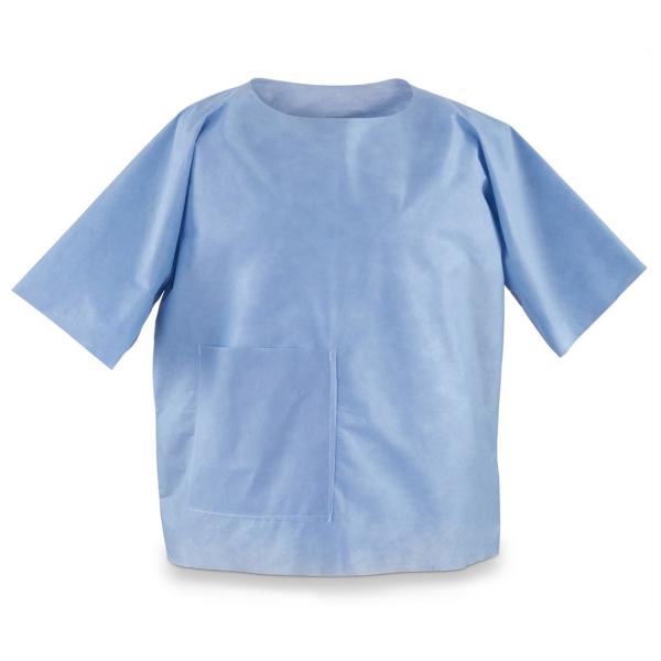 SMS Disposable Surgical Scrubs , Disposable Medical Workwear Short Sleeves