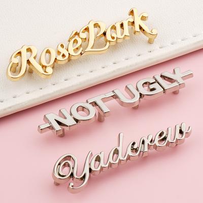 High Grade Style Custom Metal Bag Labels Nickel Letters For User Friendly Handbags