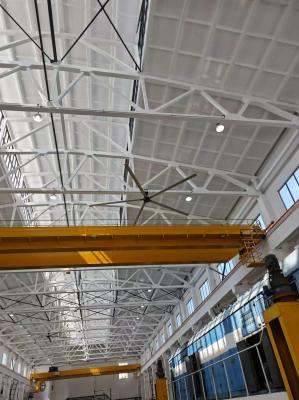 Ventilateurs de plafond HVLS industriels à 5 lames de 24 pieds 7,3 m avec moteur PMSM