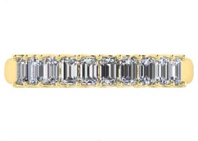 10pcs Diamond 18k Rose Gold Ring 3.0×2.0mm EM Cut for Anniversary