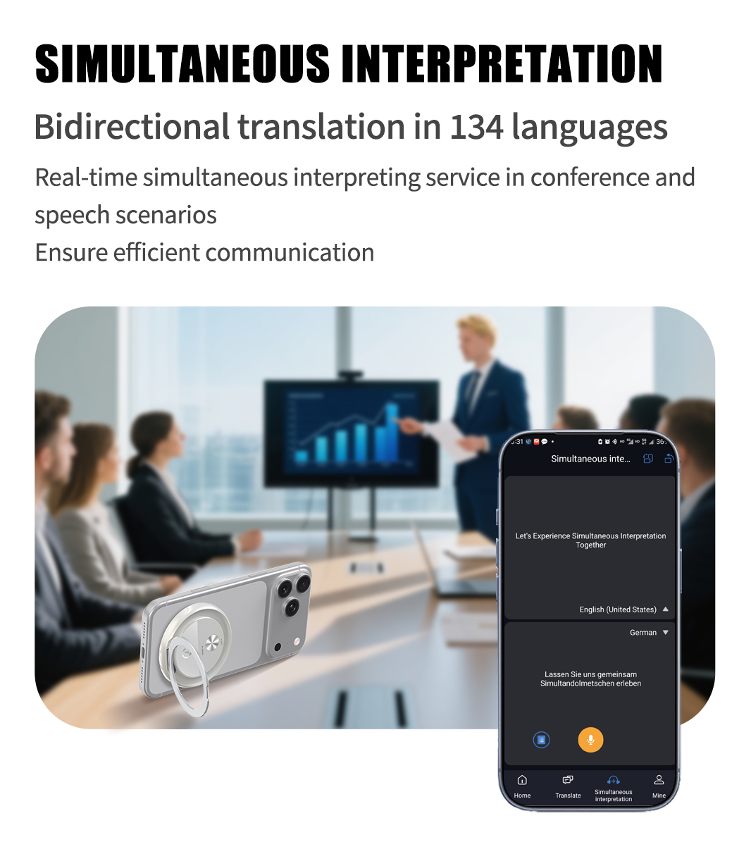AI Voice Cloning Device Meeting Summary Translation Simultaneous Interpretation