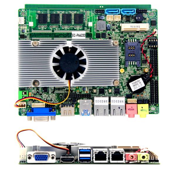 Broadwell-U i3 i5 i7 Industrial PC Mainboard 3.5 Inch BGA1168 Onboard DDR3L 6COM 2LAN