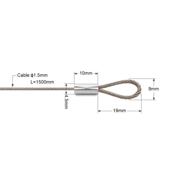 Eye Bolt Aluminum Rope Lifting Slings Cut Resistance Customizable For Acoustic Panel