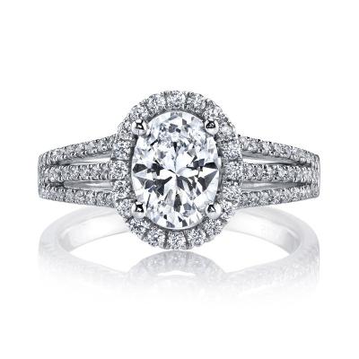 Classic Style Lab Diamond Wedding Band VVS Clarity HPHT Oval Cut Ring in Platinum