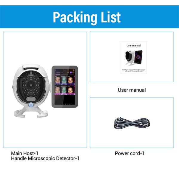 2024 New Design Beauty Salon Portable 3D Facial AI Scanner Home Use Skin Problem Analyzer Machine JC065