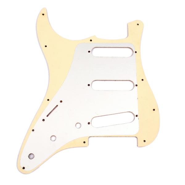 3Ply 11-Hole SSS Electric Guitar Pickguard yellow Pearl Flower Patter Scratch Plate For ST Style Guitar Accessories