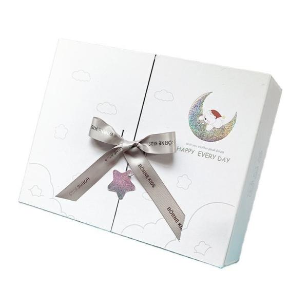 Others Custom Printed Cardboard Rigid Hardbox Magnet Lid Paper Box Packaging With Ribbon