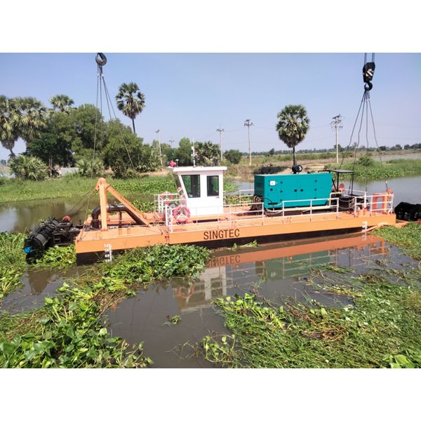 Spiral Suction Head Cutter Suction Dredger 2000KG Capacity with Hydraulic System