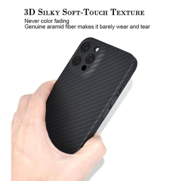 Super Slim Full Cover iPhone 12 Pro Aramid Phone Case Carbon Fiber Cover
