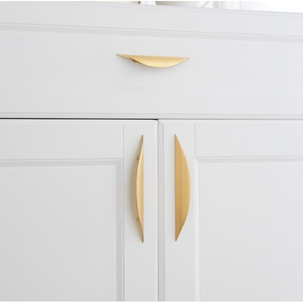 Furniture Cabinet Zinc Alloy Pull Handle Kitchen 96mm Gold Brass Drawer Dresser Knobs