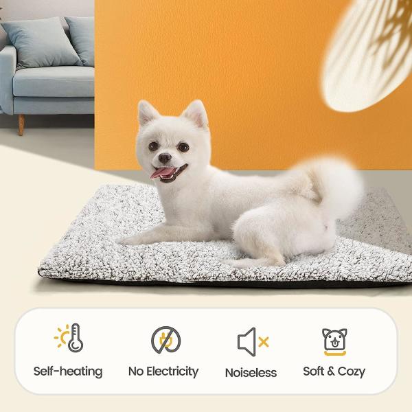 Self Warming Dog Bed Mat, Soft Plush Pet Sleeping Pad for Dog Cats, Winter Pet Blanket for Dog Bed, Couch, Sofa, Car
