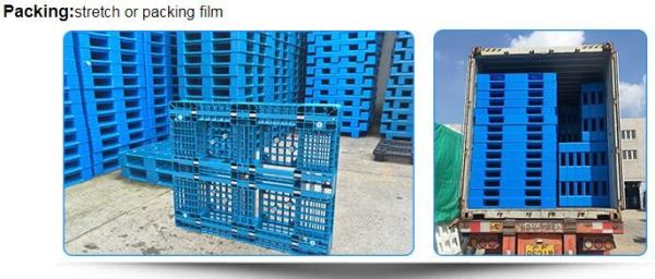 Light weight one time plastic pallets for transport and storage, Heavy duty cross bottom plastic pallet with 6 runners