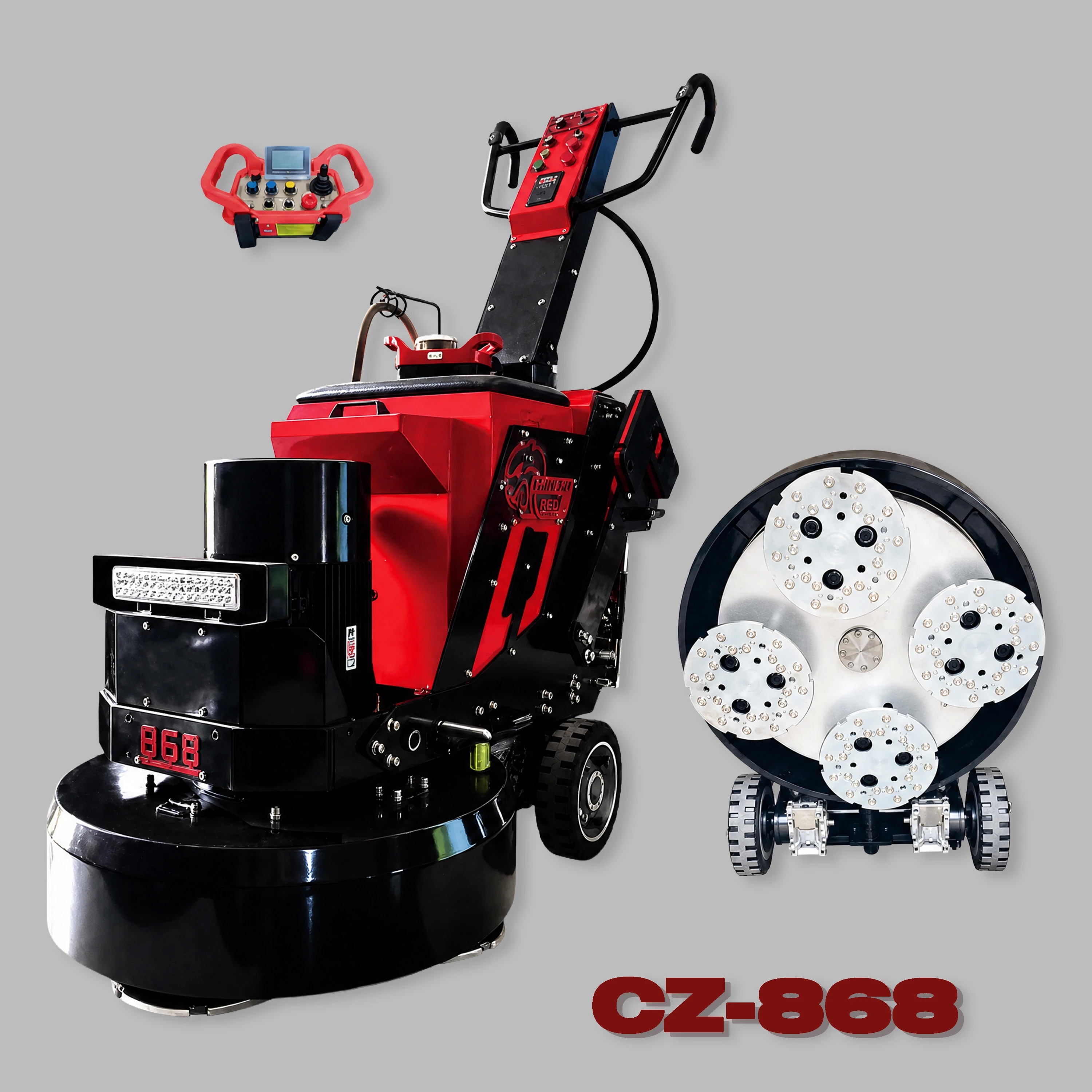 CZ-868 Remote-Controlled Floor Grinder | 850mm | 0–1800rpm Variable Speed