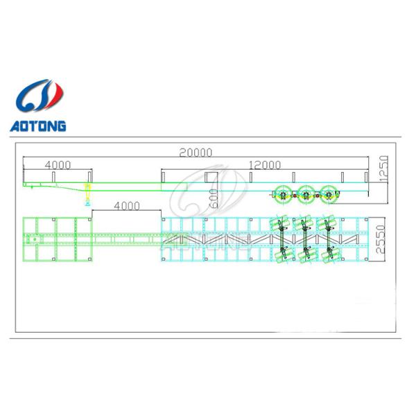 10м Гидравлический мобильный трейлер Телескопический низкий кровать полугрузовой трейлер с 12R22.5 шины