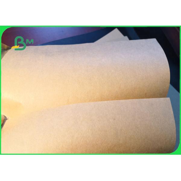 40GSM 50GSM Eco - Friendly Food Grade Paper Roll / Brown Kraft Paper For Street Food Market