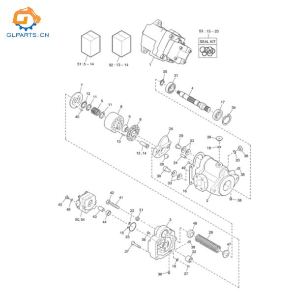 7172754 Hydraulid Main Pump PVD-0B-12P-5G-5210A Compatible with Doosan Mini Excavator DX17 DX19