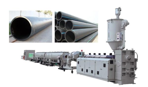 máquina plástica da extrusão da tubulação do HDPE do PE de 63-630mm, máquina plástica da extrusão da tubulação