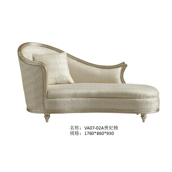 Custom made European design Long bench furniture by Fabric upholstered with Sliver painting legs