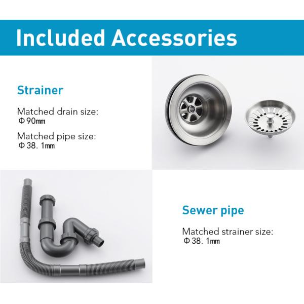 Durable Single Bowl Stainless Steel Farmhouse Sink 33 Inch With SS 304 Material