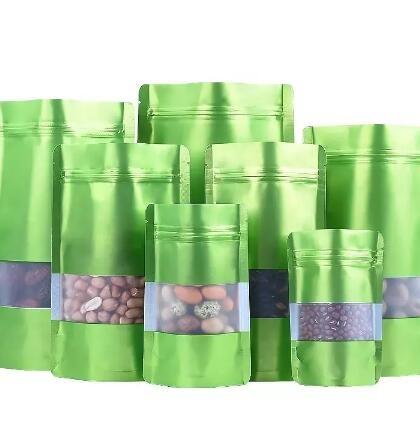 Custom flat bottom OPP clear plastic stand up pouch with zipper vacuum transparent zip lock bag