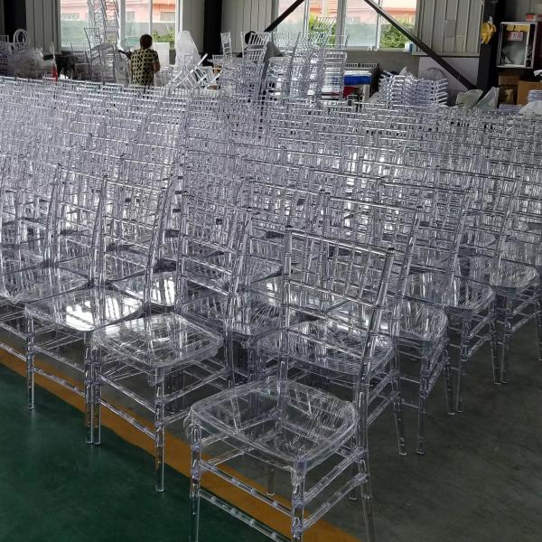 PC / PP Plastic Rental Transparent Crystal Napoleon Acrylic Wedding Clear Chiavari Hotel Banquet Chairs