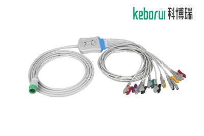 ISO13485 3.6m ECG Patient Cables Comen 12 Pin For Medical Equipment