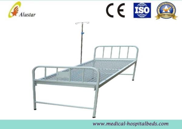 Powder Coated Steel Flat Ward Bed Wire Mesh Punching Surface Medical Hospital Bed (ALS-FB004)