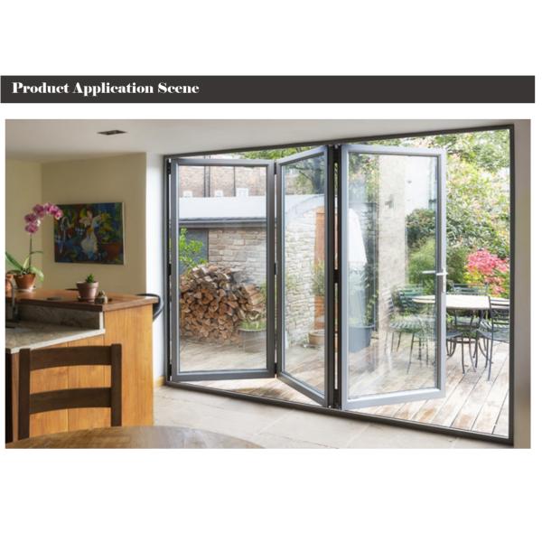 Anodized Aluminium Folding Doors , 4 Sash Aluminium Bifold Door