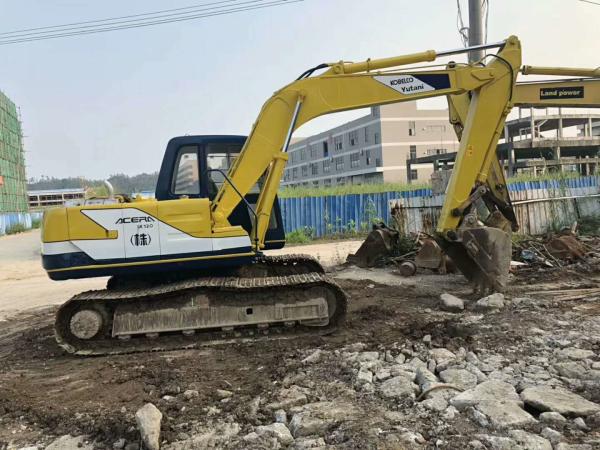 Máquinas escavadoras de 12 toneladas de Kobelco da segunda mão/máquina escavadora de Kobelco Sk120 com a cubeta do ³ de 0.5m