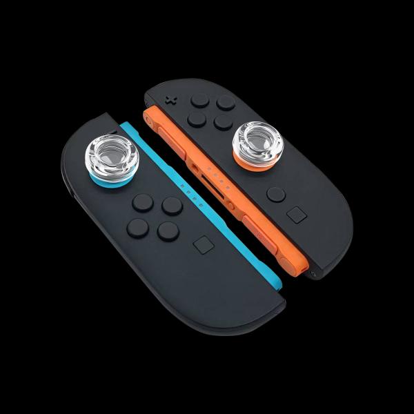Crystal Clear Transparent Liquid Silicone Joystick Thumb Grip Caps for Nintendo Switch 2 – Enhanced Comfort & Control