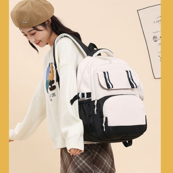 Colefa Wholesale 15.6 Inch Laptop Backpack Ins Style Korean Version Harajuku Campus Junior High School Students Trendy Backpack