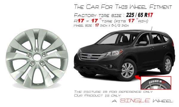 17 X 6.5 4 Set Silver Honda Replica Wheels For CR-V 2012-2014 OEM Rim 64040