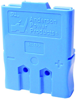 Safe and Anderson Power SBS50BLK electrical connector compliant with IEC 60950 touch safe standards
