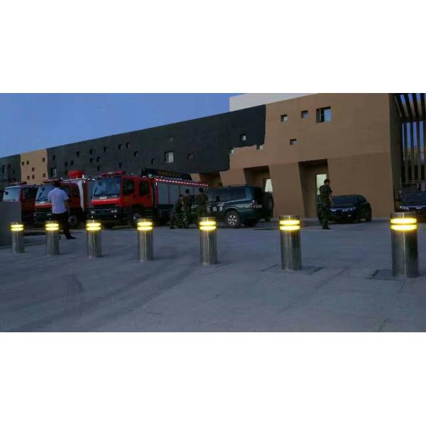 Traffic Road Safety Barrier Hydraulic Rising Bollards Stainless Car Park Bollards