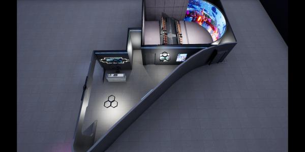 150 Degree Vertical Perspective Coverage Curved Screen Cinema with Modular Design and Dual Screen Fusion Technology for Immersive 4D Experience