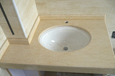 Egypt Perlato Royal Marble Tiles , Hotel Yellow Beige Perlato Marble Slabs