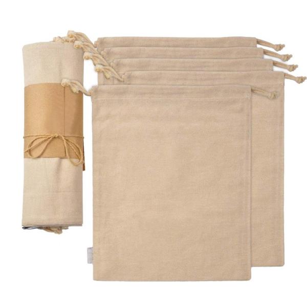 Сумки хранения Дравстринг муслина 100% хлопок домочадца