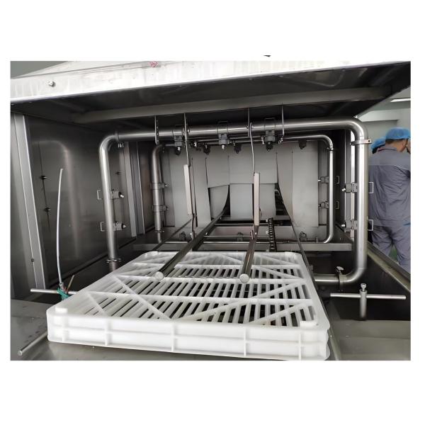 Full Automatic Industrial Pan Tray Turnover Box Plastic Pallet Basket Crate Washer Washing Machine for Sale