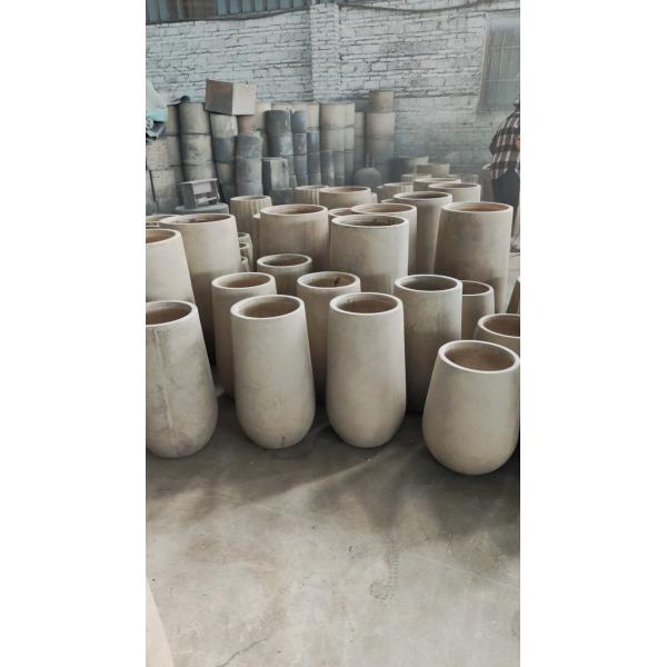 Powder Coated Fiber Clay Planters For Patio Garden Cottage