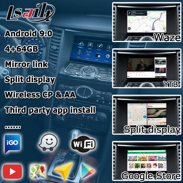 INFINITI QX70 FX35 FX37 HD обновление экрана беспроводная связь carplay android auto IT06