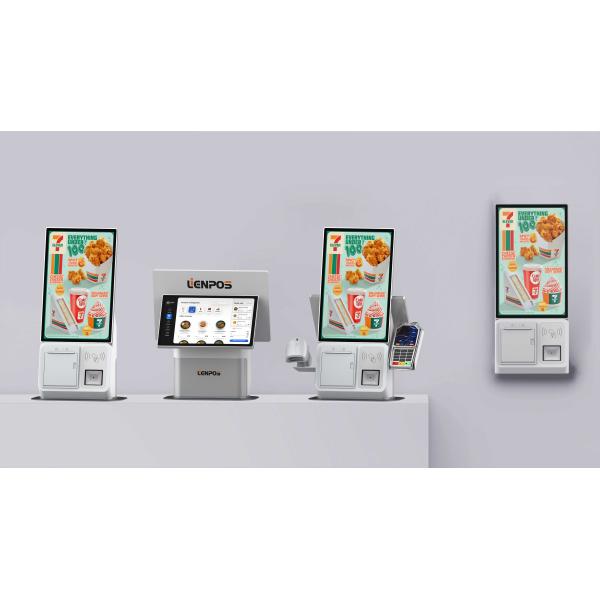 Киоск заказа быстрого питания 21,5 дюймовый скрин сканирование QR-кода и оплата кредитной картой поддерживается