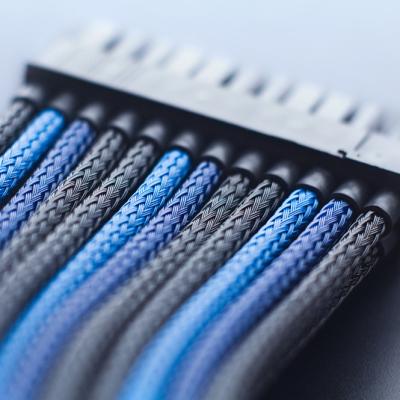 Hot Knife Cut 1 PET Expandable Braided Sleeving Wire Harnesses Management