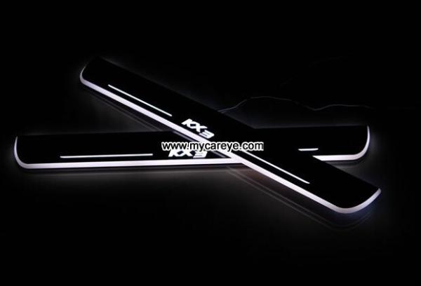 Kia KX3 Car accessory stainless steel scuff plate door sill plate light LED