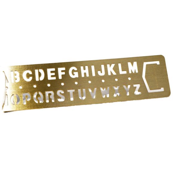 Gold Custom Metal Stencil Hollow Out Metal Alphabet Stencil For English Letters