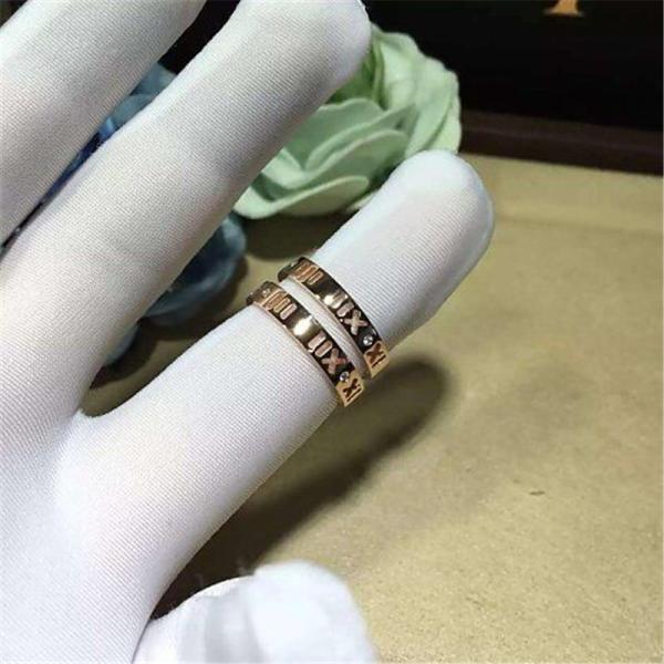 Luxury jewe factory number ring 18k gold white gold yellow gold rose gold diamond  ring