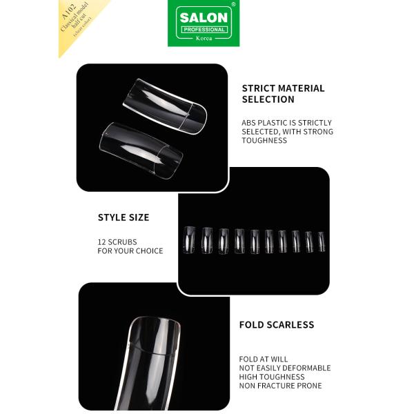 Nail Gel Quick Building Mold Tips Extra Long Straight ABS Nails Custom Logo Finger Extension UV Builder Nails Art Tools